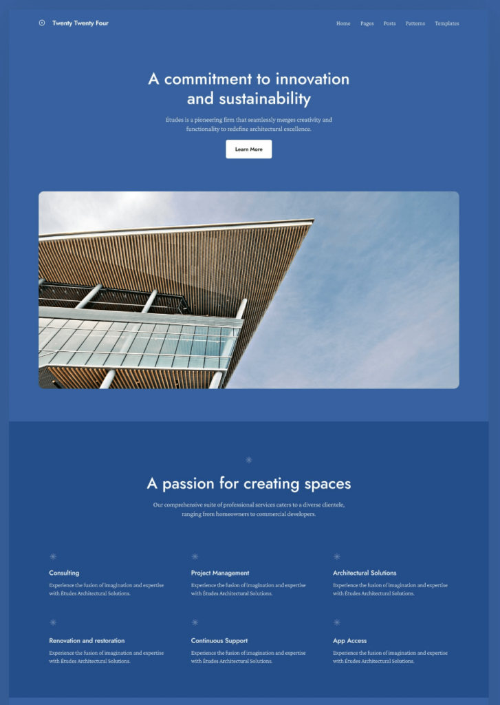 Variation of wordpress twenty twenty four theme: Maelstrom